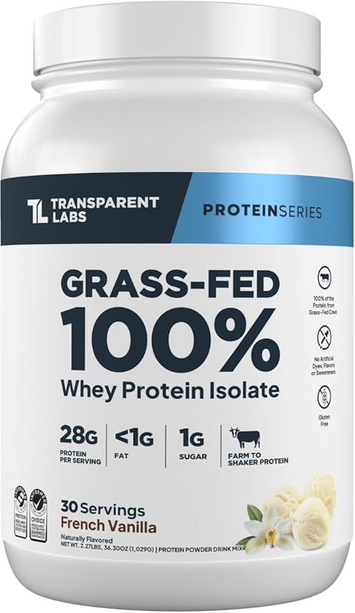 Transparent Labs Grass-Fed Whey Protein French Vanilla