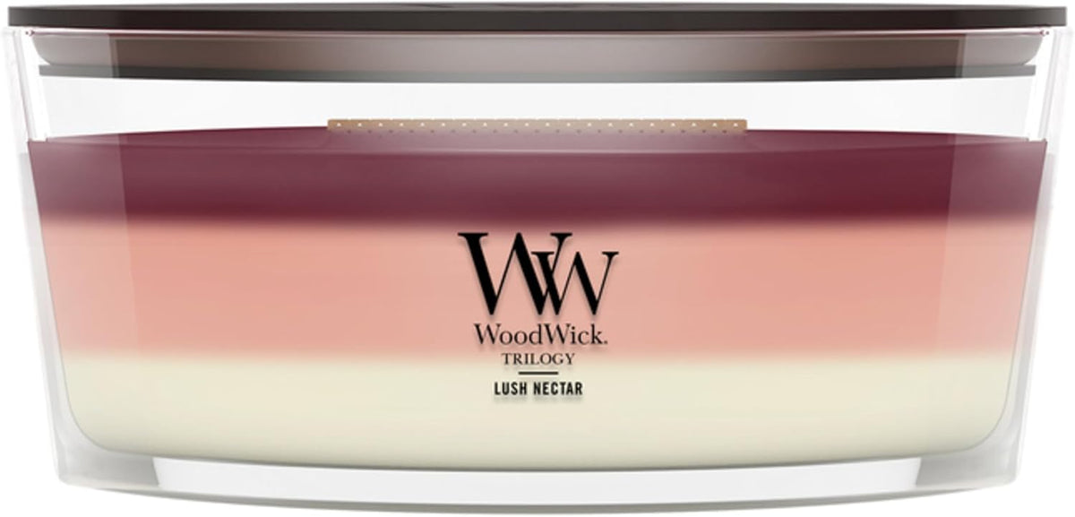 WoodWick crackling wick candle with layered fragrance