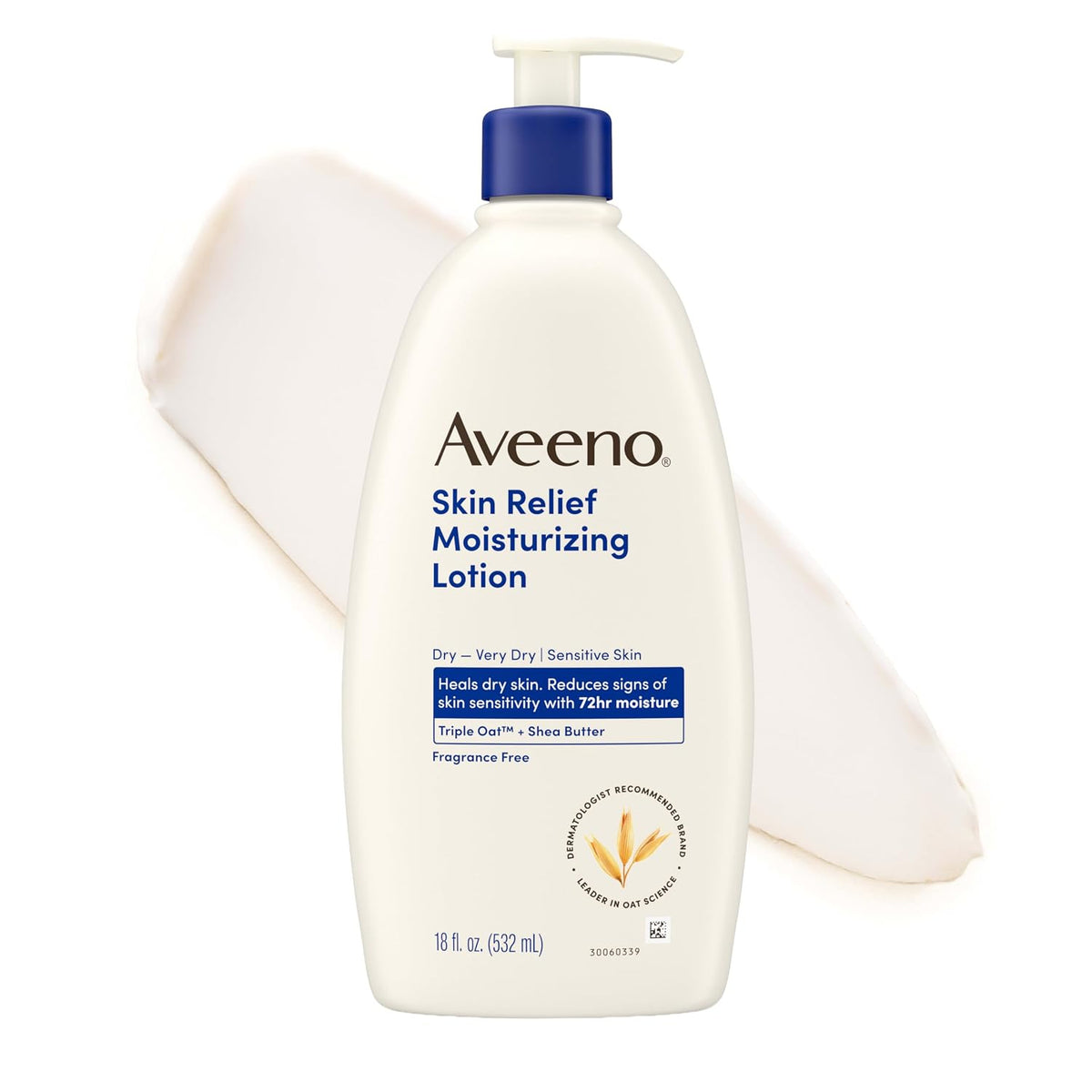 Fragrance-free Aveeno body lotion for dry skin