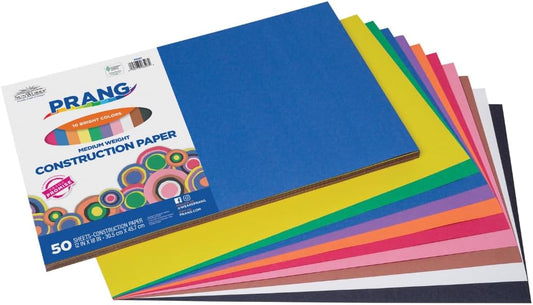 Prang construction paper in 10 assorted colors
