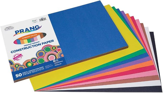 Prang assorted construction paper 50 sheet pack