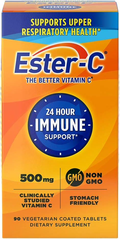 Ester-C 500 mg Vitamin C tablets 90 count bottle