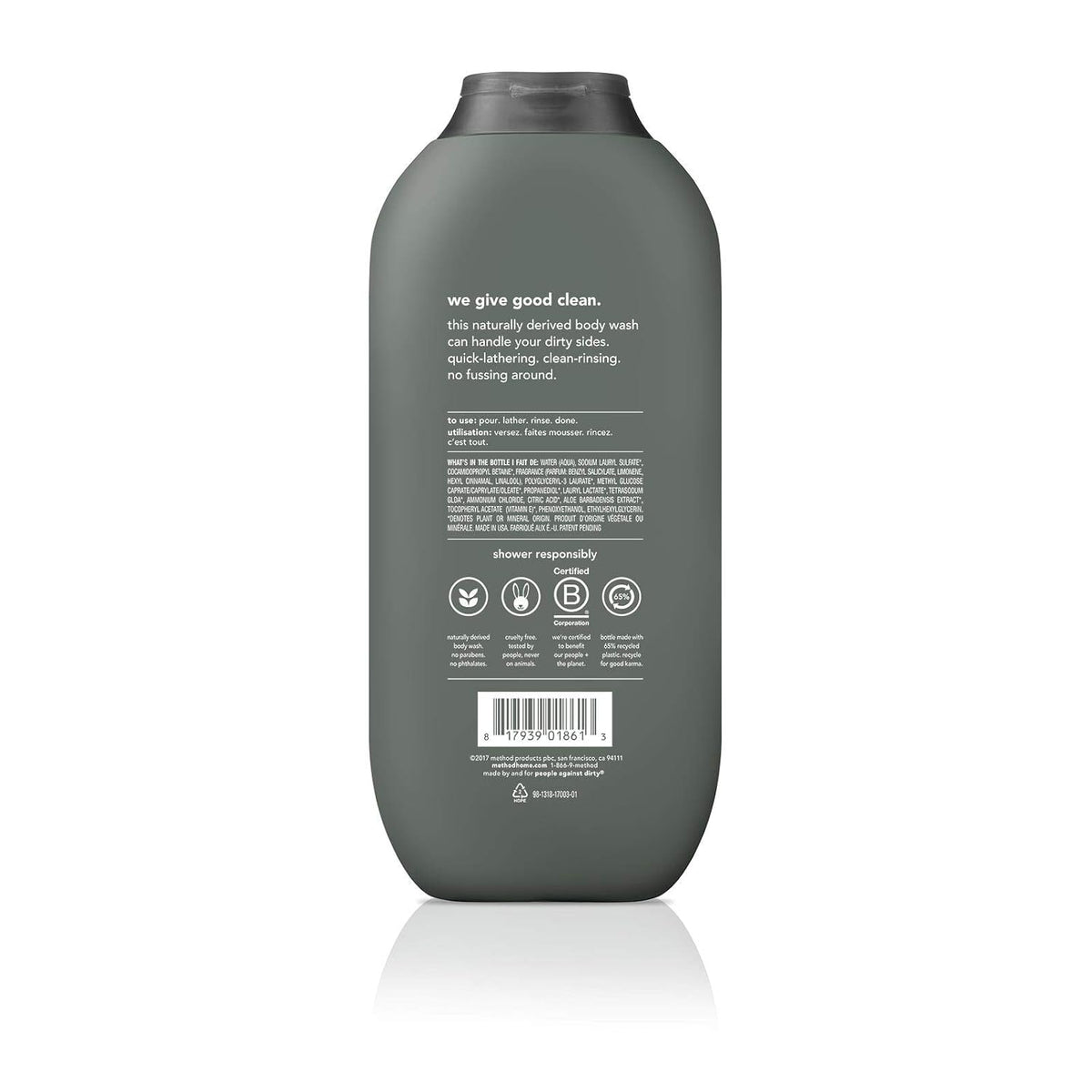 18 fl oz Method Sea + Surf shower wash