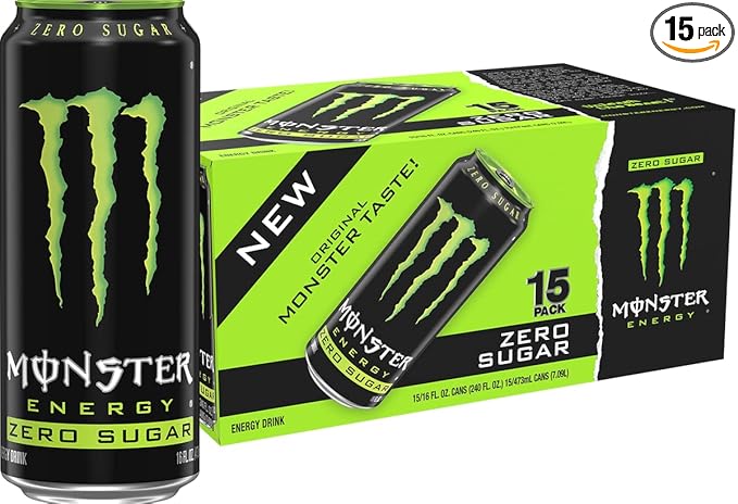 Monster Energy Zero Sugar Green Original 16 ounce can pack