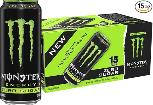 Monster Energy Zero Sugar Green Original 16 ounce can pack