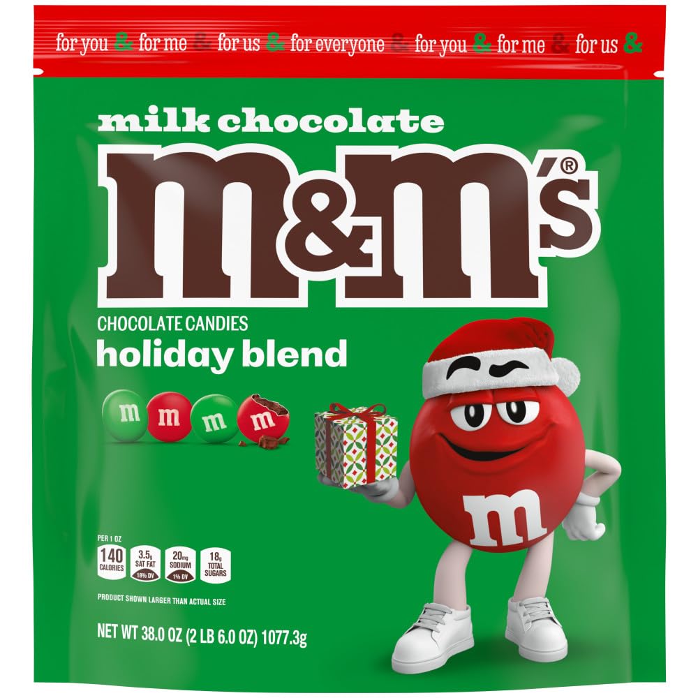 M&M'S Christmas candy bulk bag for stocking stuffers