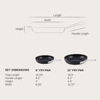 Nonstick fry pans with flared sides