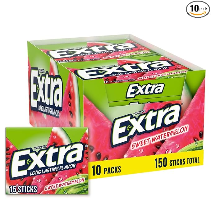 WRIGLEY'S EXTRA Sweet Watermelon sugarfree gum 10 pack