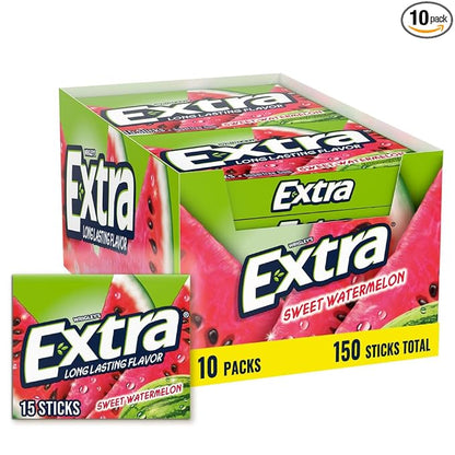 WRIGLEY'S EXTRA Sweet Watermelon sugarfree gum 10 pack