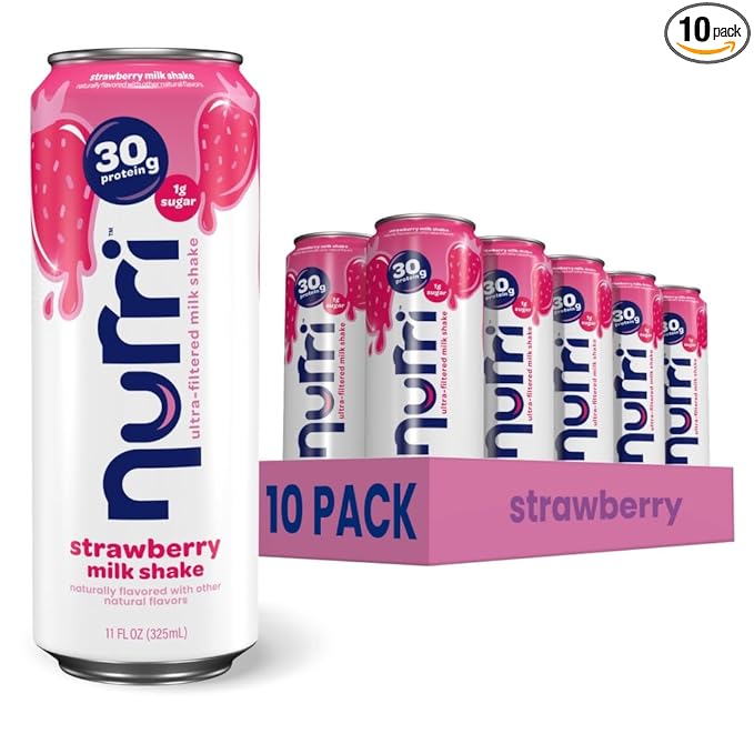 Nurri strawberry 30g protein ultra filtered milk shake 10 pack