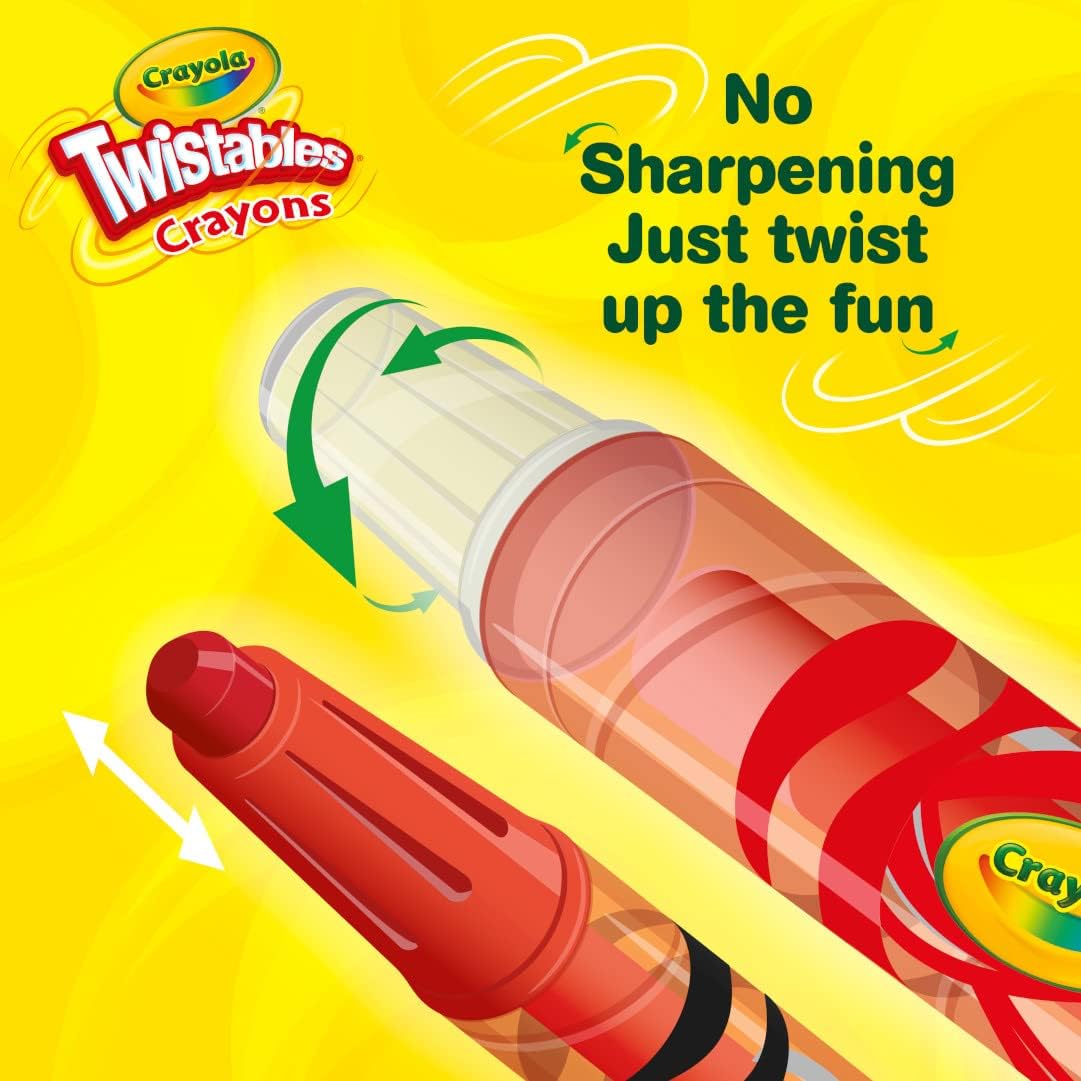 Crayola no-sharpen crayons for creative coloring