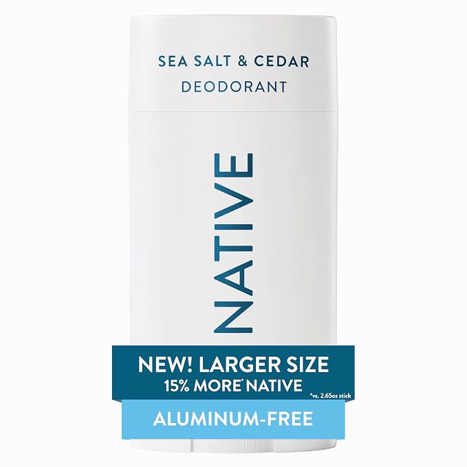Native Sea Salt Cedar aluminum-free deodorant stick