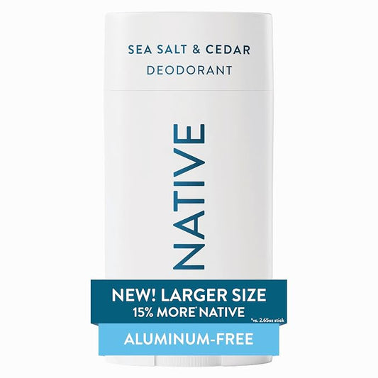 Native Sea Salt Cedar aluminum-free deodorant stick