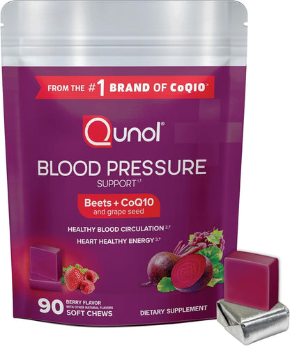 Qunol beet root chews blood pressure support supplement