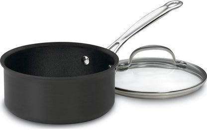 Cuisinart nonstick hard-anodized saucepan side view