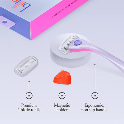 Billie ergonomic women's razor set in DreamPop
