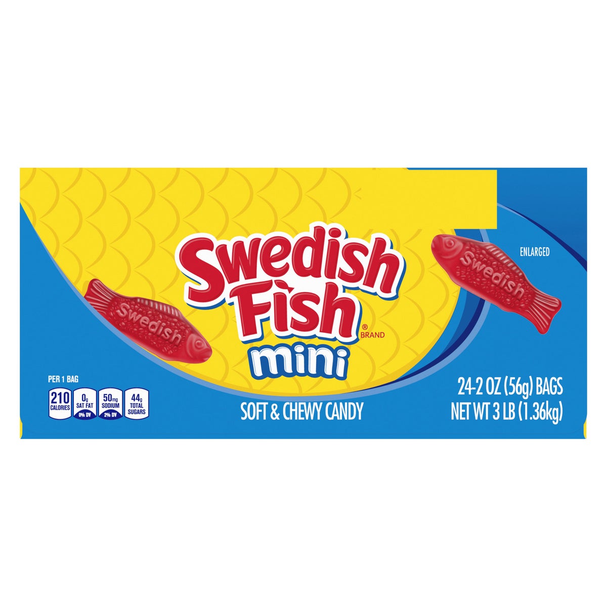 Individually wrapped 2 oz Swedish Fish candy bags