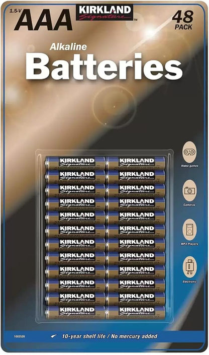 Kirkland Signature Alkaline AAA Plus Batteries, 48 Count