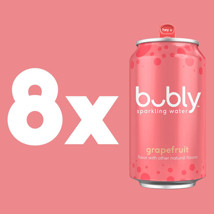 Bubly zero sugar grapefruit sparkling water pack