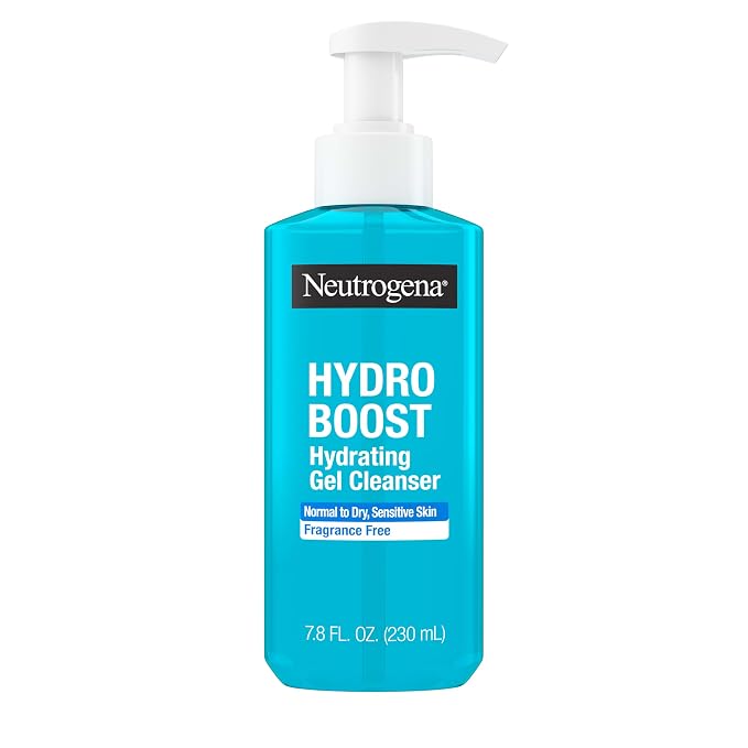 Neutrogena Hydro Boost fragrance-free gel cleanser bottle