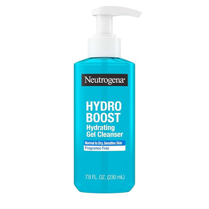 Neutrogena Hydro Boost fragrance-free gel cleanser bottle
