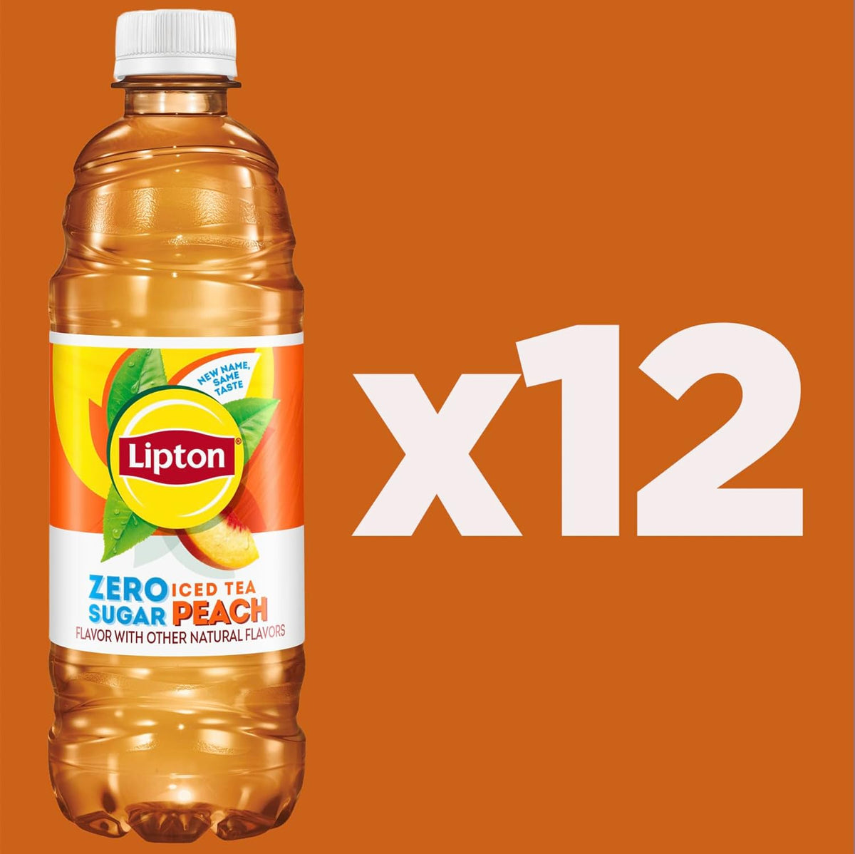 Zero sugar peach iced tea 16.9 fl oz bottles
