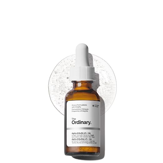 The Ordinary Alpha Arbutin 2% and Hyaluronic Acid serum bottle