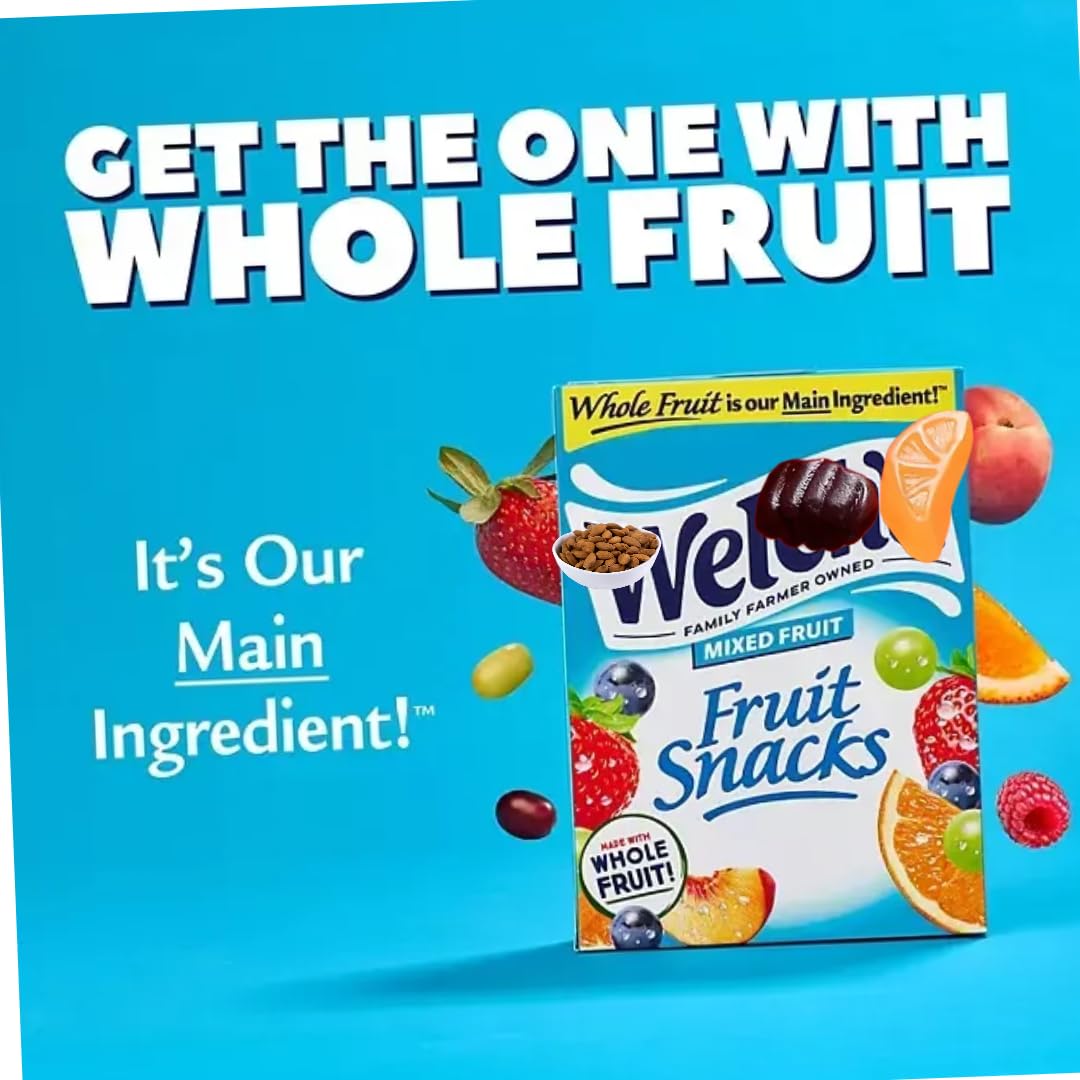 Welch's Mixed Fruit Snacks, 0.8 oz Pouches, 90 Count (1 Pack)