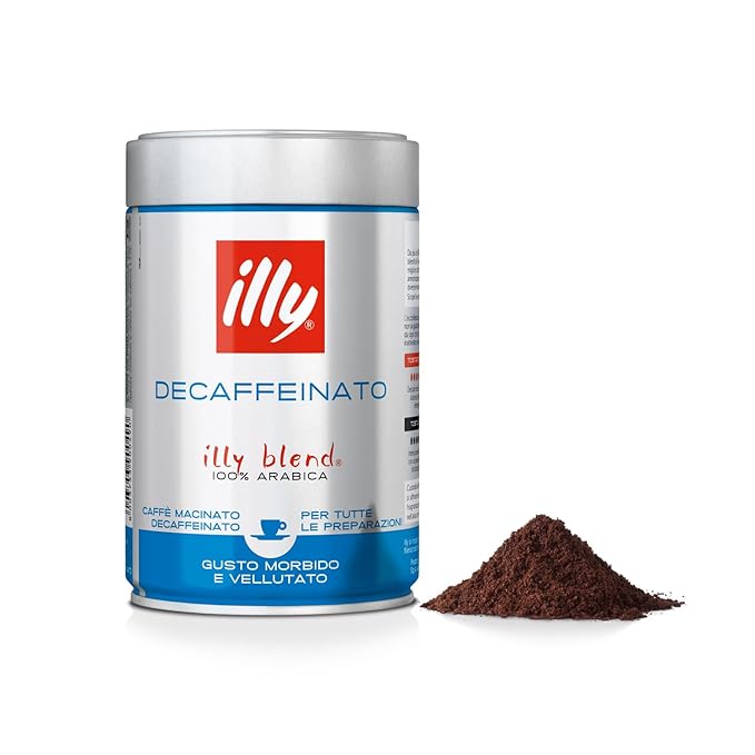 illy Decaf Ground Espresso Coffee Classico 8.8 oz can