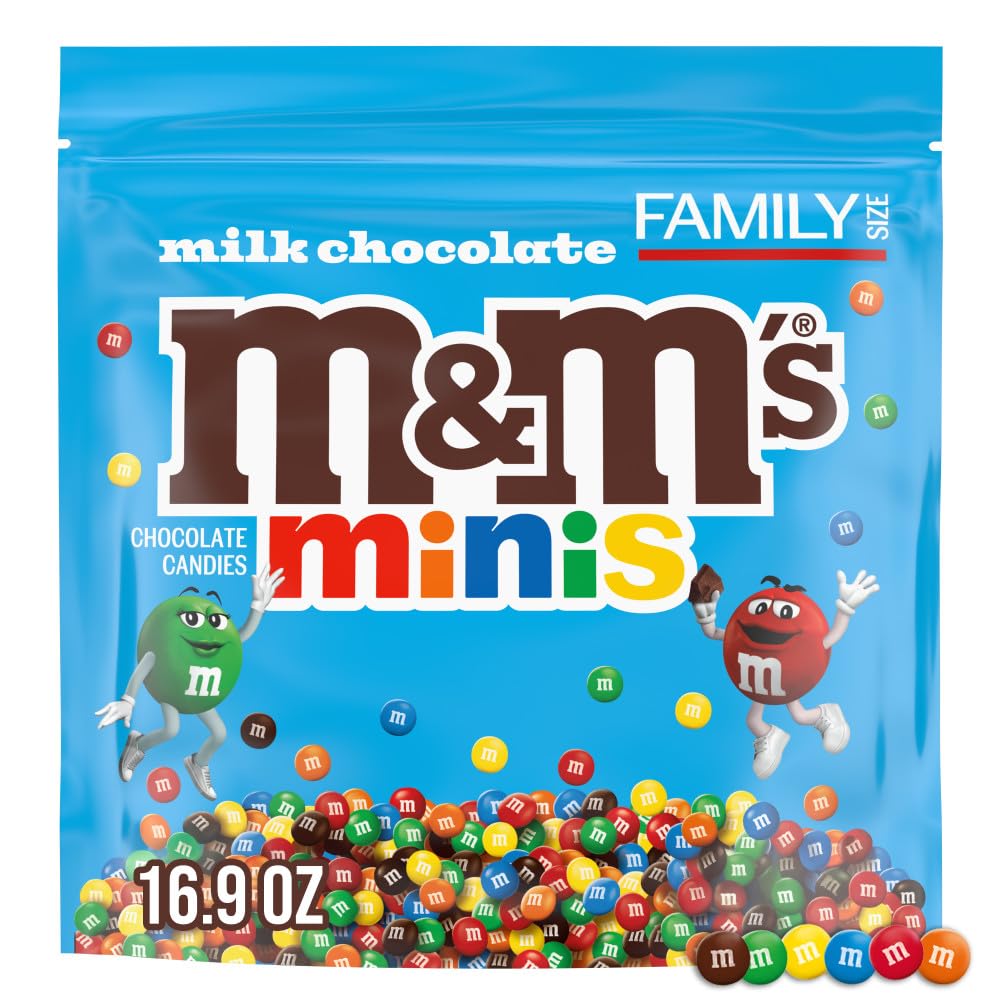 Resealable bulk M&M's Minis chocolate candy bag