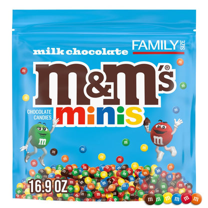 Resealable bulk M&M's Minis chocolate candy bag