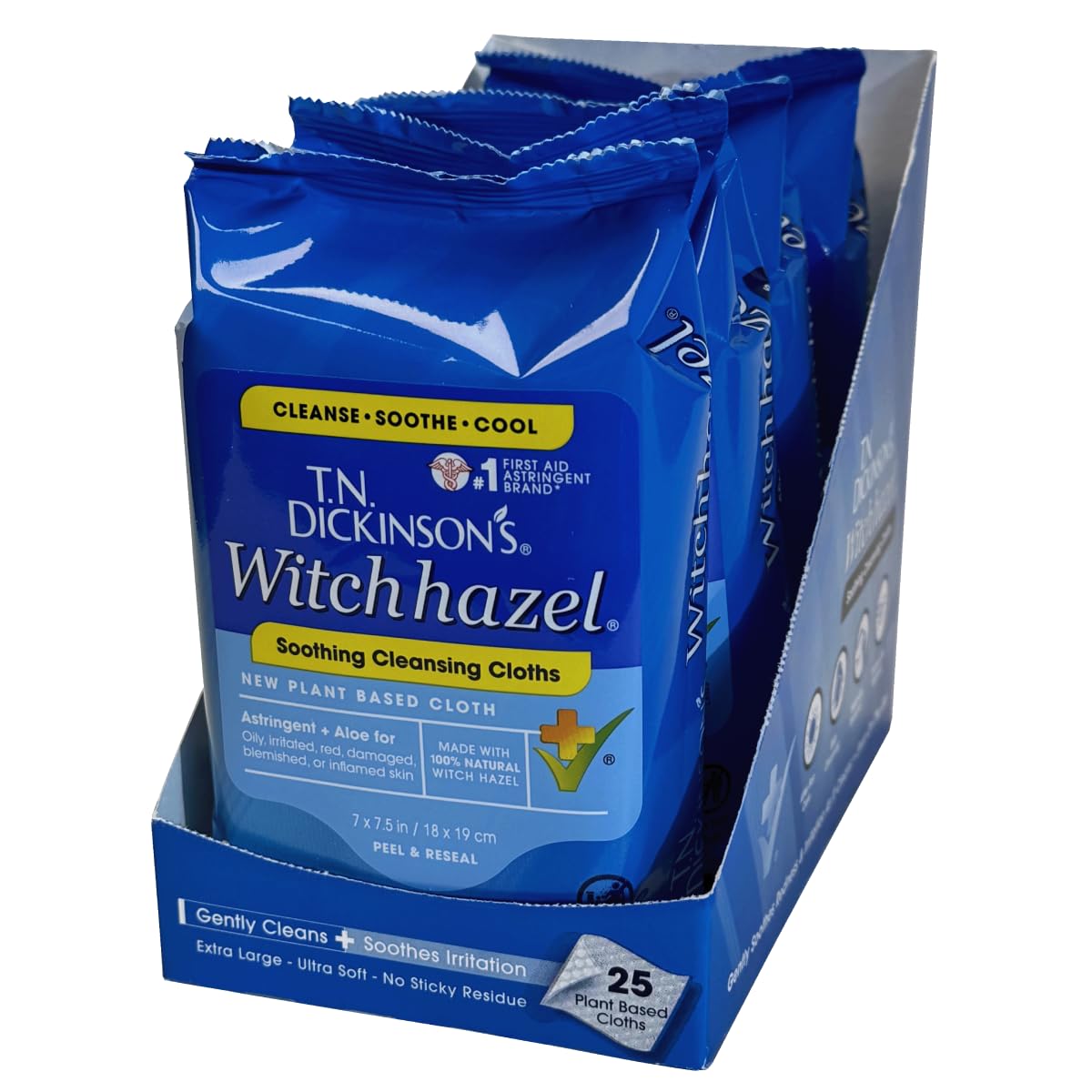 Witch hazel face and body cleansing cloths