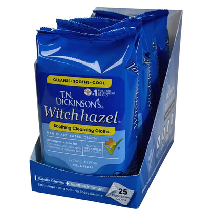 Witch hazel face and body cleansing cloths