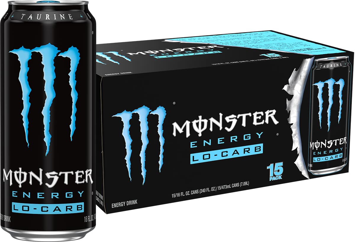 Monster Lo-Carb low carb energy drink cans