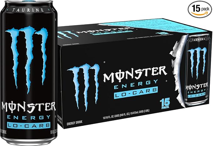 Monster Lo-Carb Energy Drink 16 ounce 15 pack