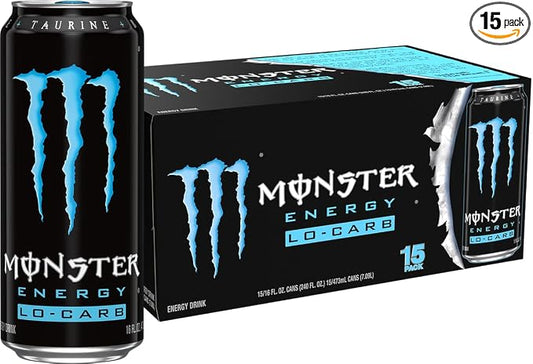 Monster Lo-Carb Energy Drink 16 ounce 15 pack