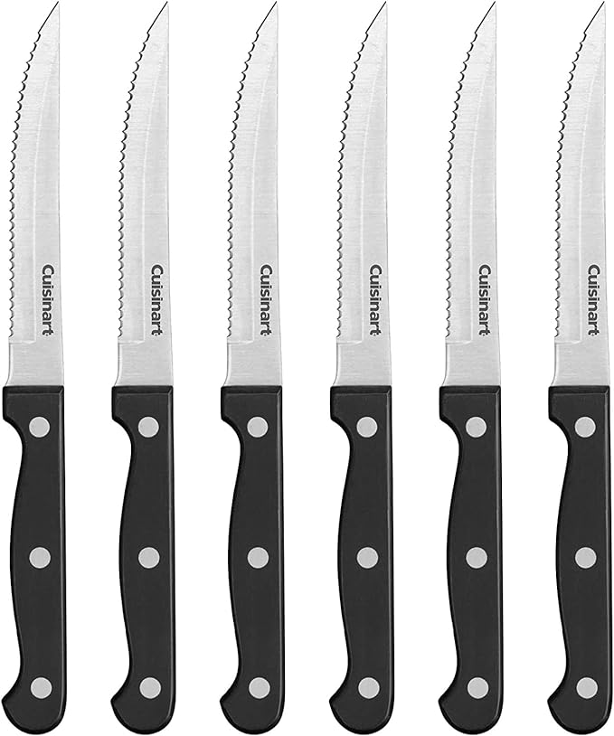 Cuisinart 6-piece black steak knife set