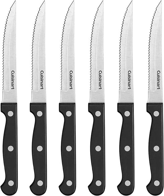 Cuisinart 6-piece black steak knife set
