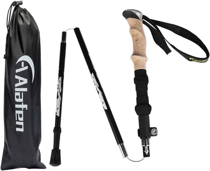 A ALAFEN compact folding aluminum walking pole