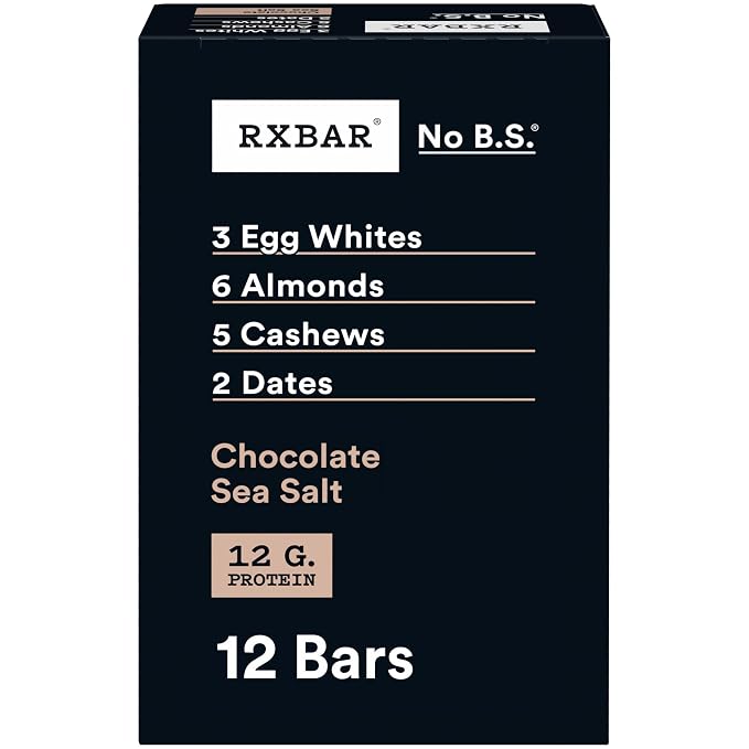 RXBAR Chocolate Sea Salt protein bars 12 pack box