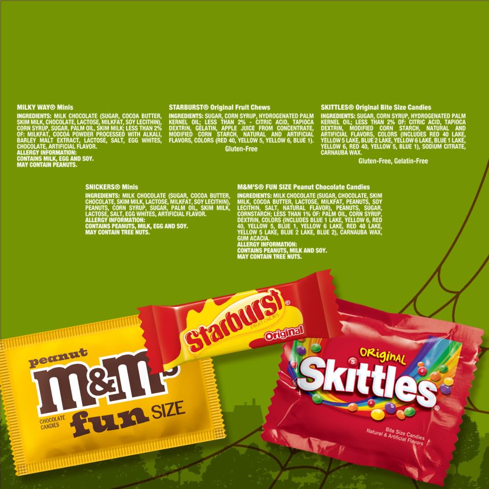 Individually wrapped Halloween candy variety pack