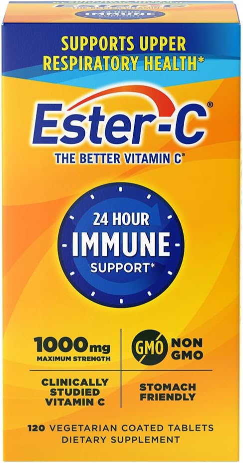 Ester-C 120 count Vitamin C supplement packaging