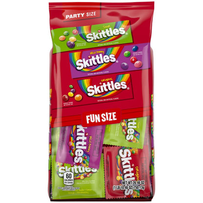 Colorful SKITTLES party size variety pack