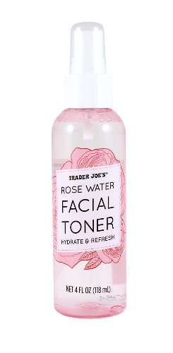 Trader Joe's rose water facial toner bottle