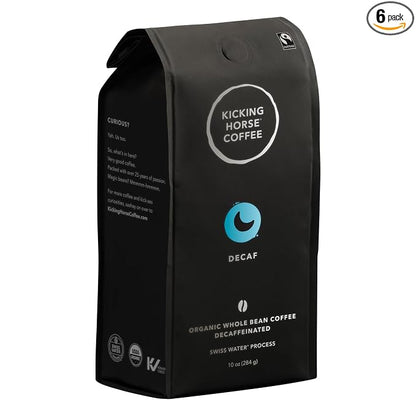 Kicking Horse decaf Swiss Water Process coffee front packaging