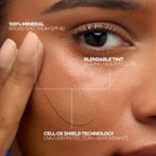 Light fluid facial sunscreen with sheer radiant finish