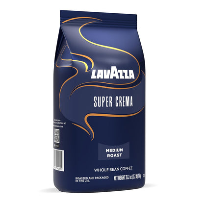 Lavazza Super Crema 2.2 lb whole bean coffee bag