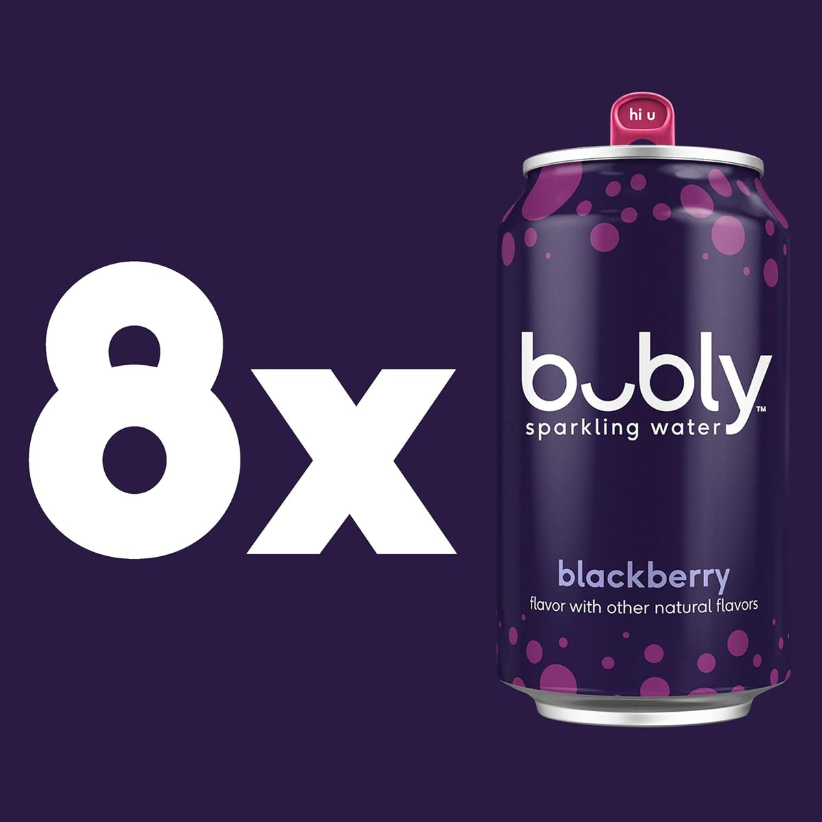 Bubly zero sugar blackberry sparkling water cans