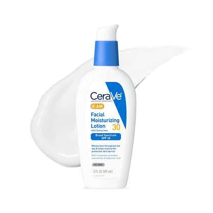 CeraVe AM SPF 30 face moisturizer sunscreen packaging