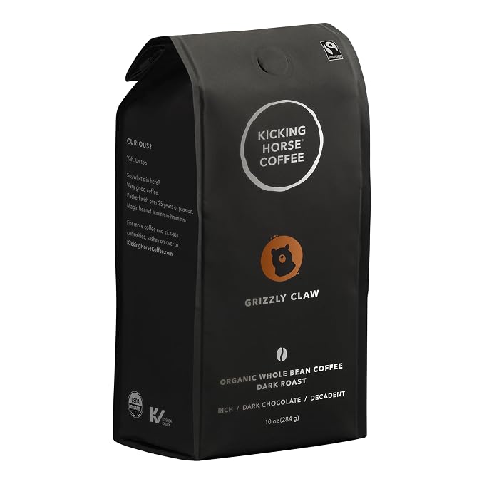Kicking Horse Grizzly Claw dark roast whole bean coffee